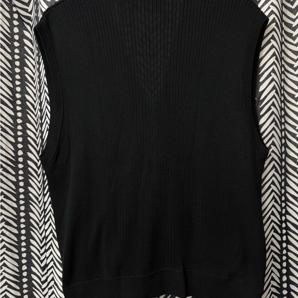 Men's Black Knitted Vest - Picture 8 of 8